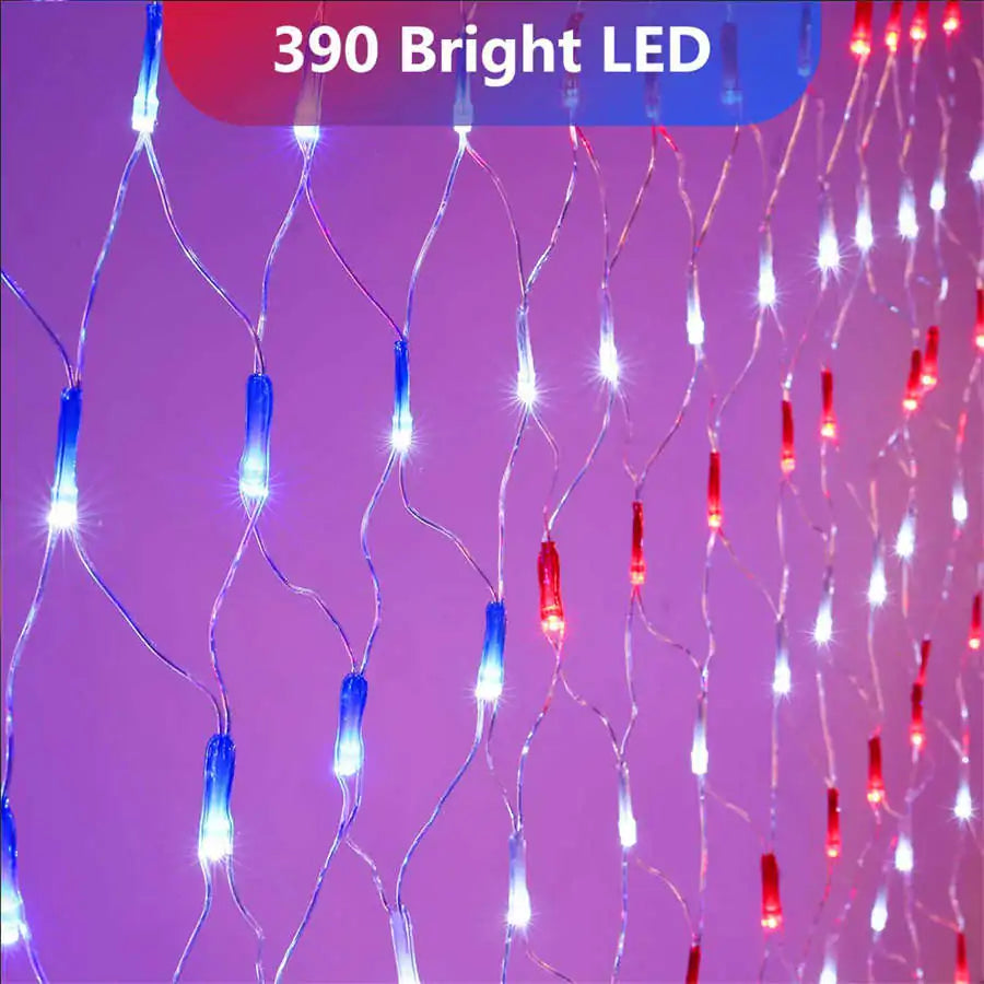 American Flag LED String Lights