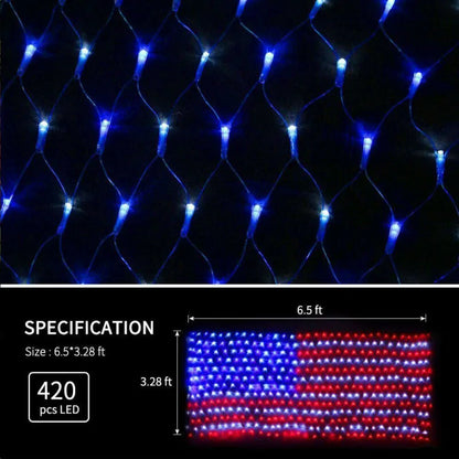 American Flag LED String Lights